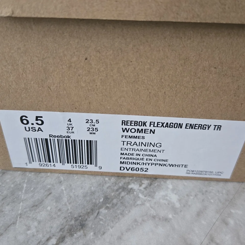 Reebok Flexagon Energy Running Training Sneakers Navy Pink Womens Size 6.5 New